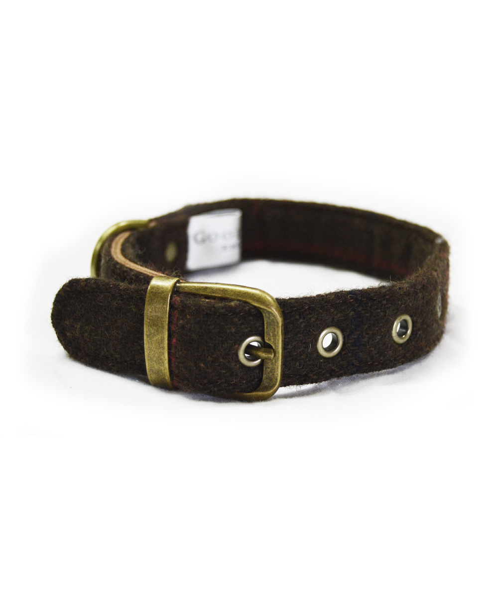Product Le Tweed Dog Collar Small Beige Red Product Le Tweed Dog Collar Small Beige Red